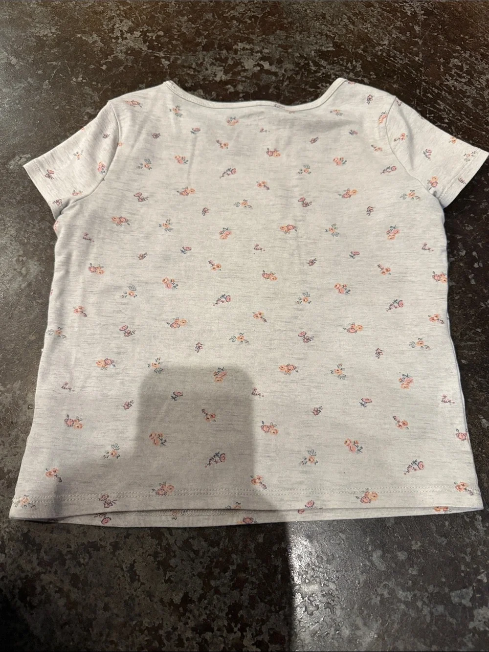 OshKosh B'gosh White Short-Sleeve Tee with Tiny Floral Print